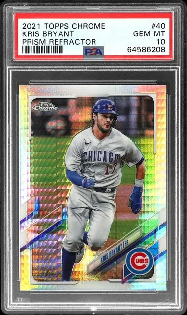 2021 Topps Chrome Kris Bryant Prism Refractor #40 card image