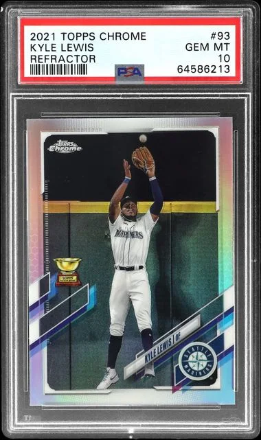 2021 Topps Chrome Kyle Lewis Refractor #93 card image