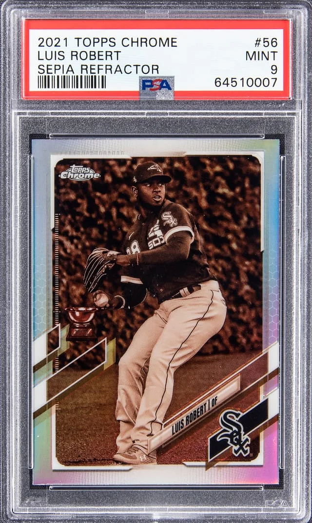 2021 Topps Chrome Luis Robert Sepia Refractor #56 card image