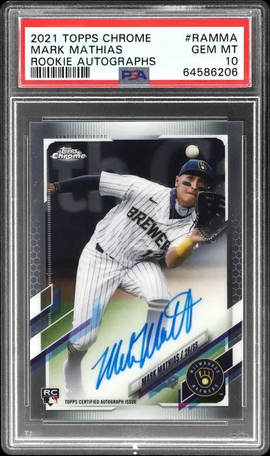 2021 Topps Chrome Mark Mathias Autograph #RA-MMA card image