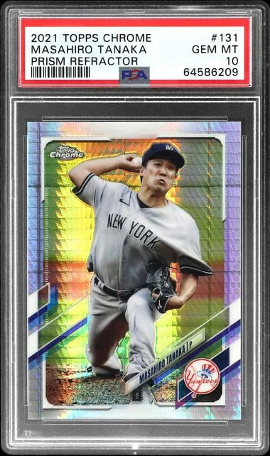2021 Topps Chrome Masahiro Tanaka Prism Refractor #131 card image