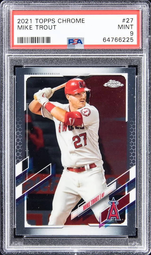2021 Topps Chrome Mike Trout Sepia Refractor #27 card image