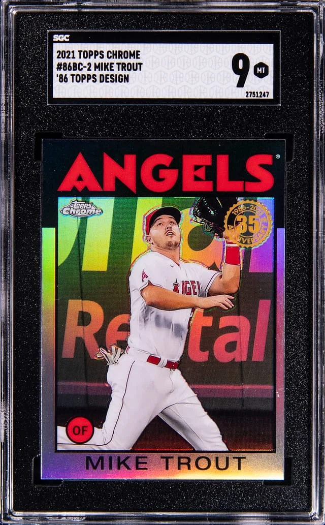2021 Topps Chrome Mike Trout 86 Design #86BC-2 card image