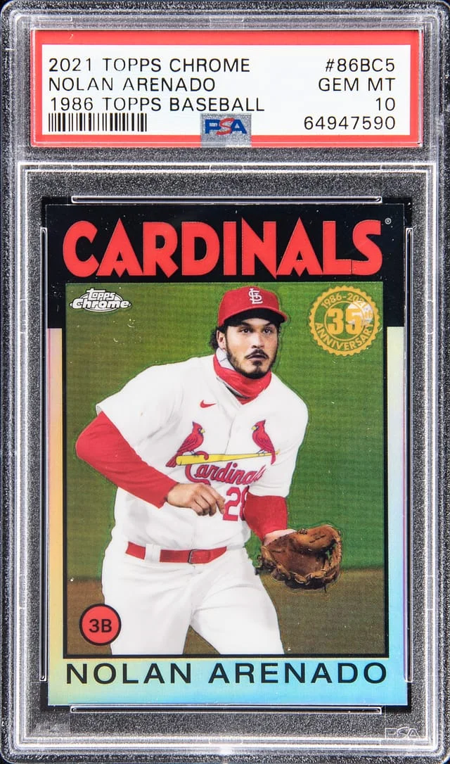 2021 Topps Chrome Nolan Arenado 1986 Topps Baseball #86BC-5 card image