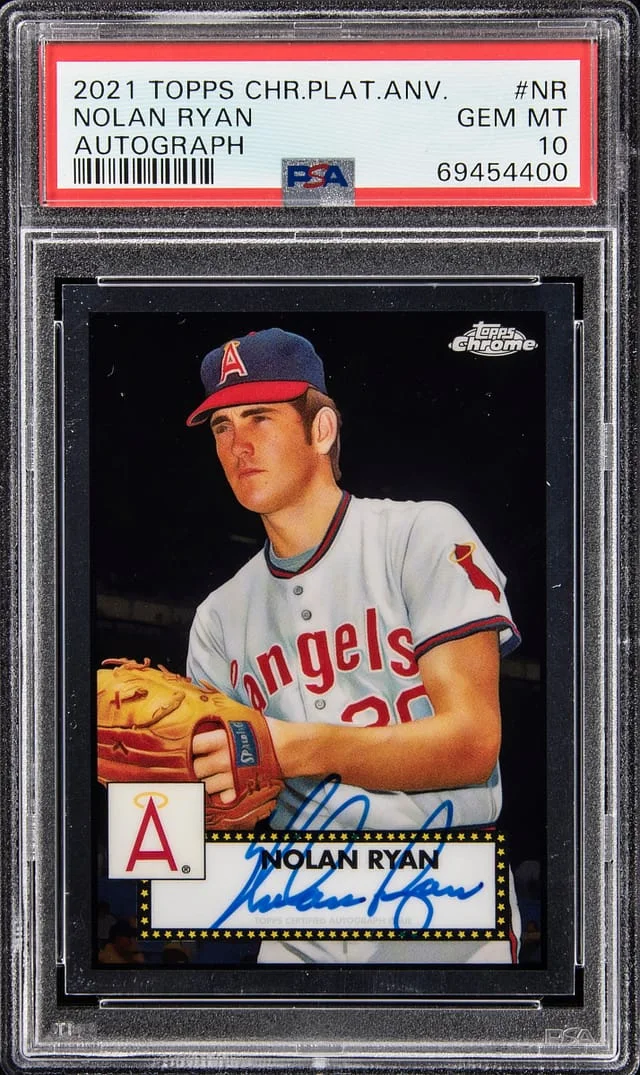 2021 Topps Chrome Platinum Anniversary Nolan Ryan Autograph #PA-NR card image