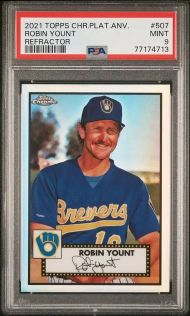 2021 Topps Chrome Platinum Anniversary Robin Yount Refractor #507 card image