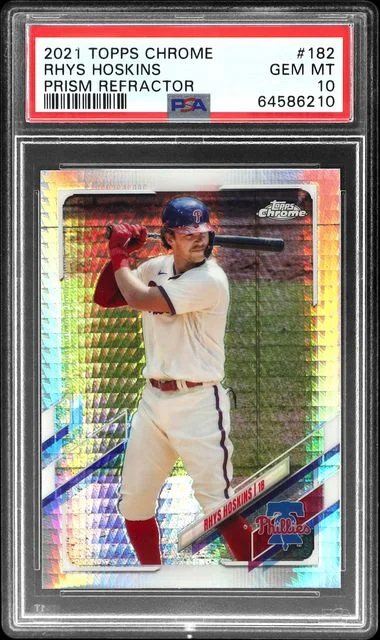 2021 Topps Chrome Rhys Hoskins Prism Refractor #182 card image