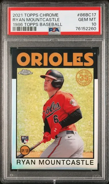 2021 Topps Chrome Ryan Mountcastle 1986 Topps Baseball #86BC17 card image