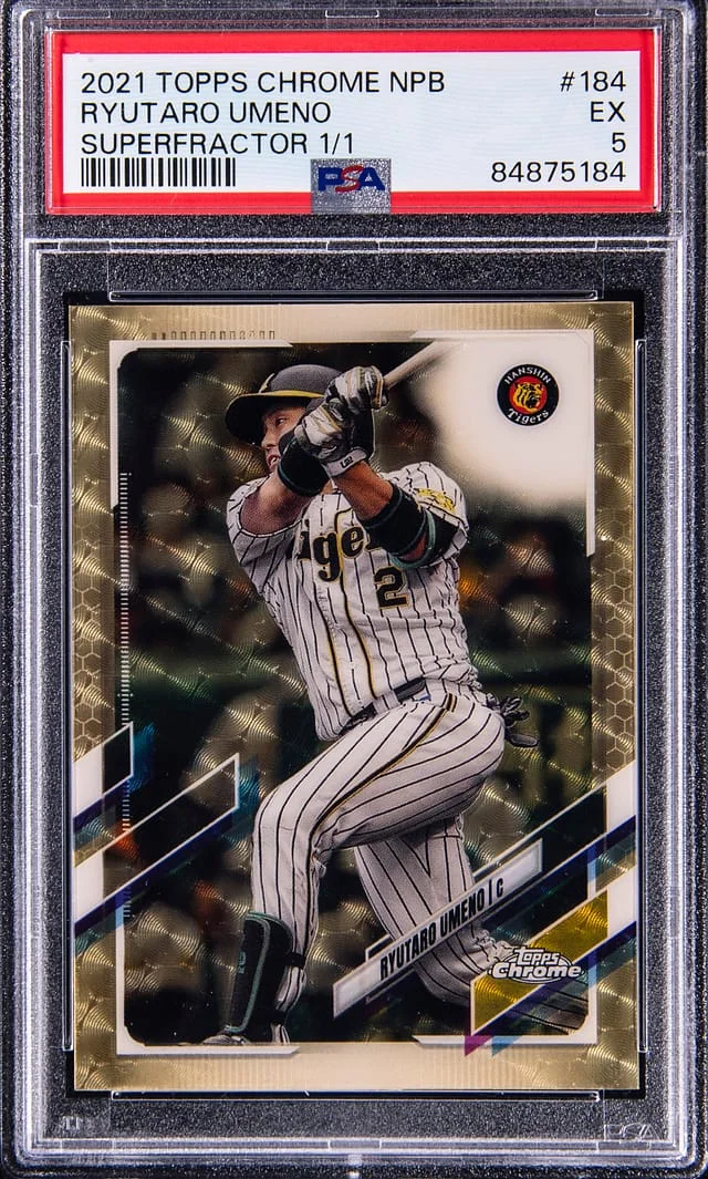 2021 Topps Chrome Ryutaro Umeno Nippon Professional Baseball Superfractor #184 card image