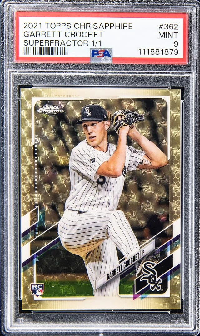 2021 Topps Chrome Sapphire Garrett Crochet SuperFractor #362 card image
