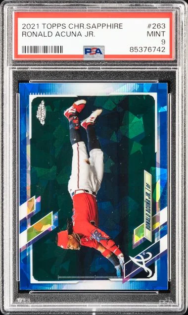 2021 Topps Chrome Sapphire Ronald Acuna Jr. #263 card image