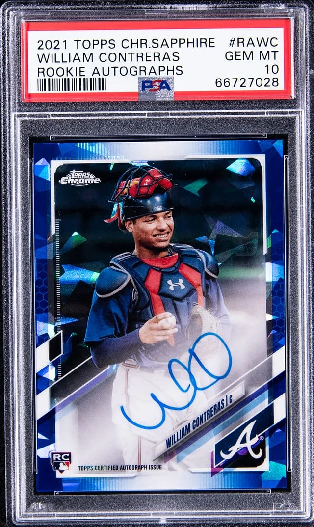 2021 Topps Chrome Sapphire William Contreras Autograph #RA-WC card image
