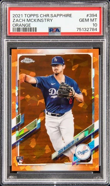 2021 Topps Chrome Sapphire Zach McKinstry Orange #394 card image