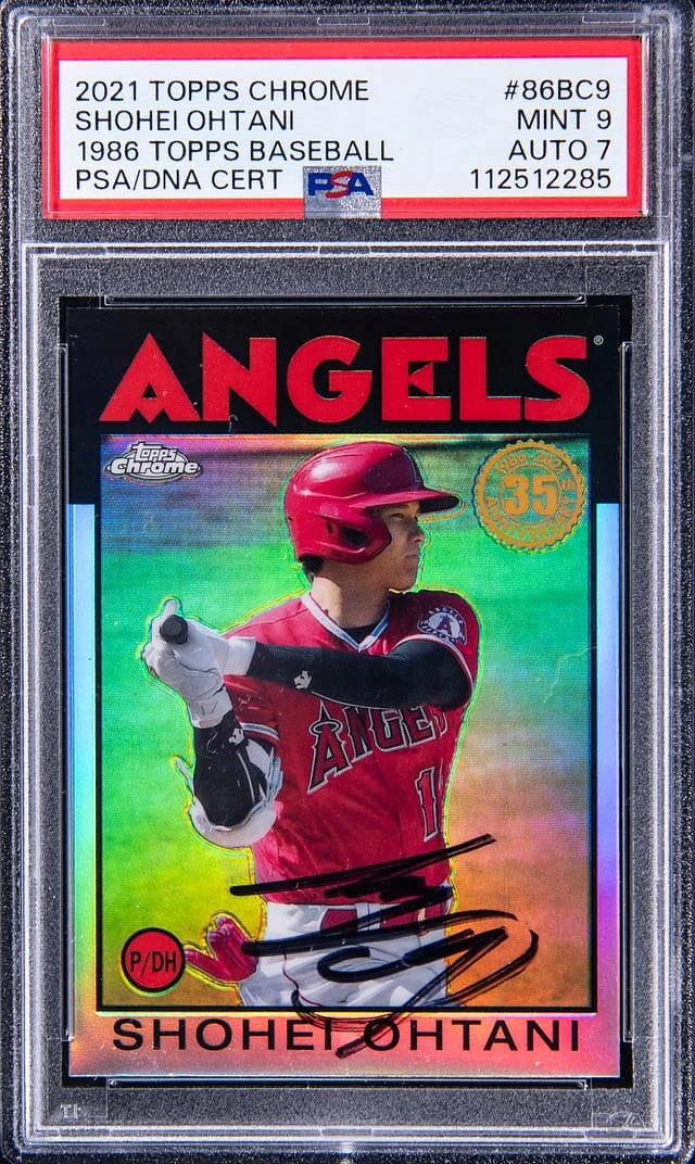 2021 Topps Chrome Shohei Ohtani 86 Topps Baseball #86BC-9 card image