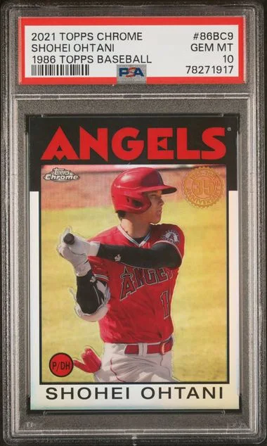 2021 Topps Chrome Shohei Ohtani 1986 Topps Baseball #86BC9 card image