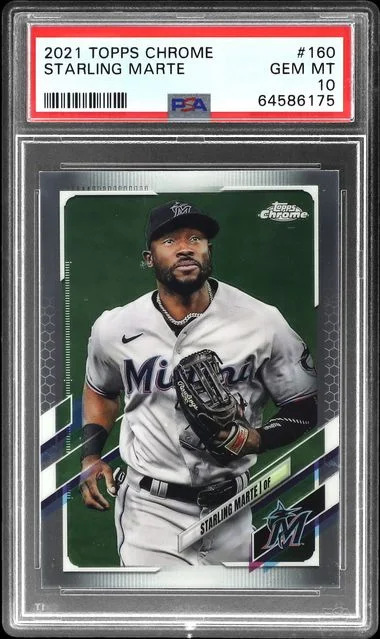 2021 Topps Chrome Starling Marte #160 card image