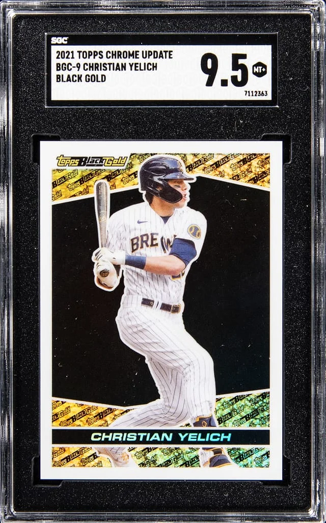 2021 Topps Chrome Update Christian Yelich Black Gold #BGC-9 card image