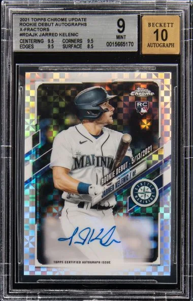 2021 Topps Chrome Update Debut Autographs Jk Jarred Kelenic #no-number card image