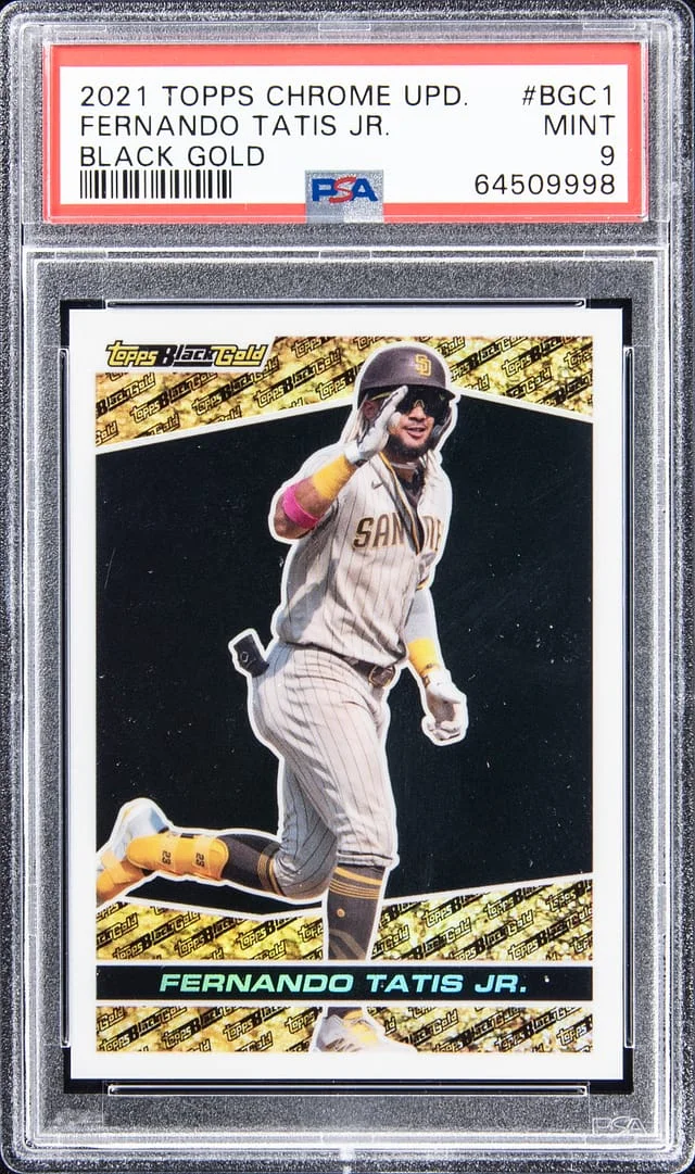 2021 Topps Chrome Update Fernando Tatis Jr Black Gold #BGC1 card image