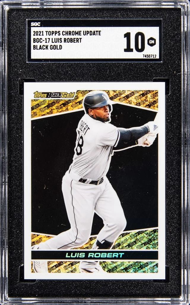 2021 Topps Chrome Update Luis Robert Black Gold #BGC-17 card image
