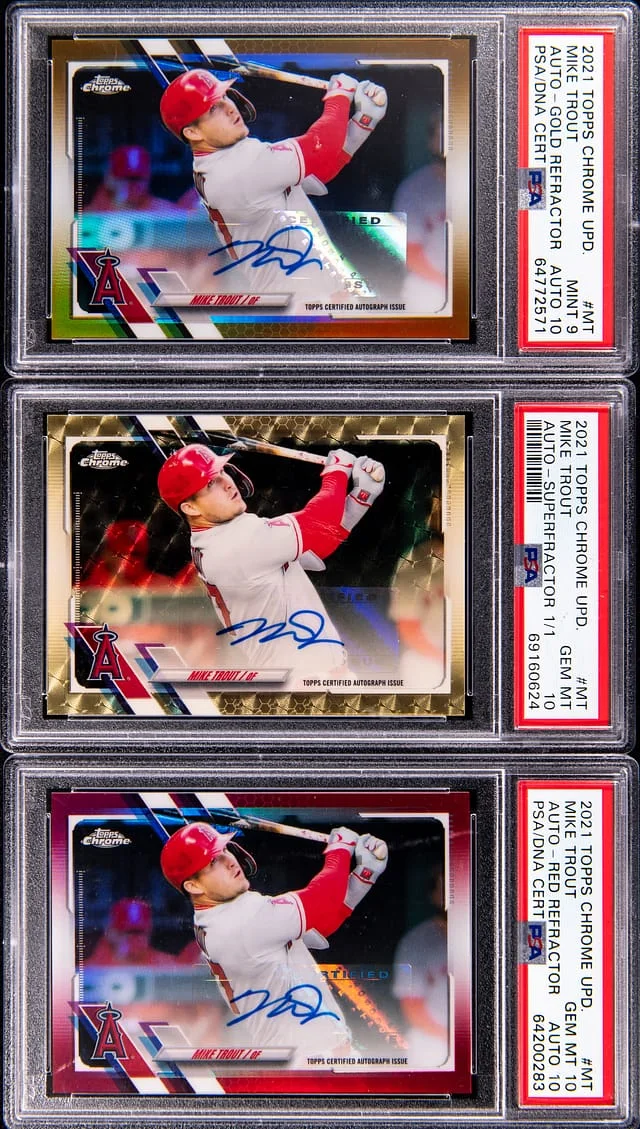 2021 Topps Chrome Update Mike Trout Autograph #CUSA-MT card image