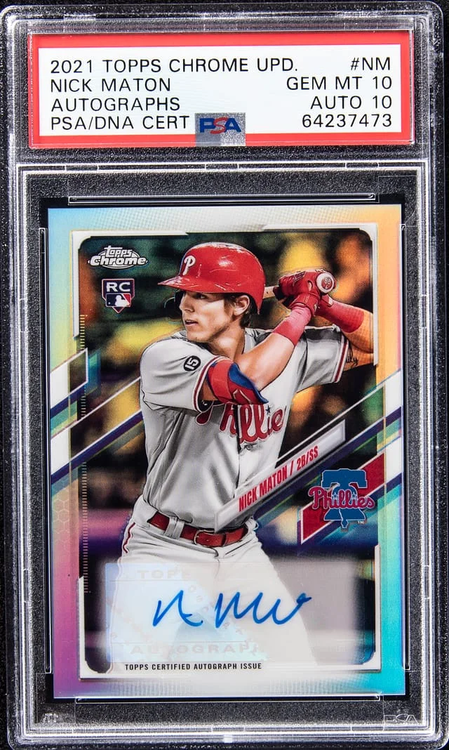 2021 Topps Chrome Update Nick Maton Autograph #CUSA-NM card image