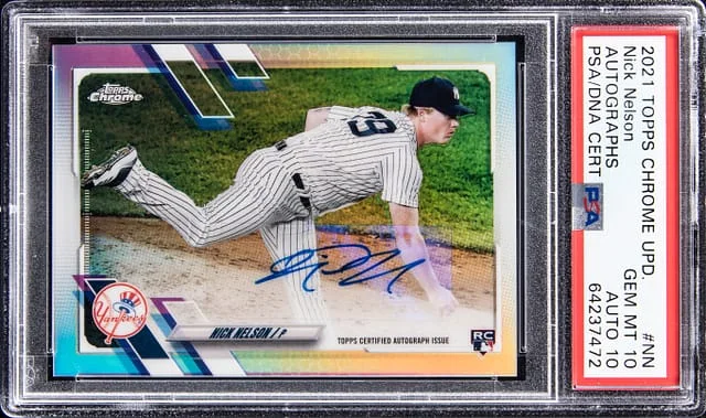 2021 Topps Chrome Update Nick Nelson Autograph #CUSA-NN card image