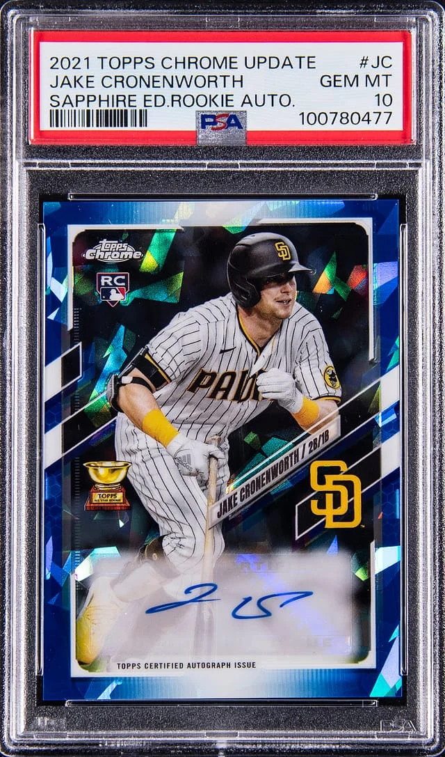 2021 Topps Chrome Update Sapphire Jake Cronenworth Edition Autograph #RA-JC card image