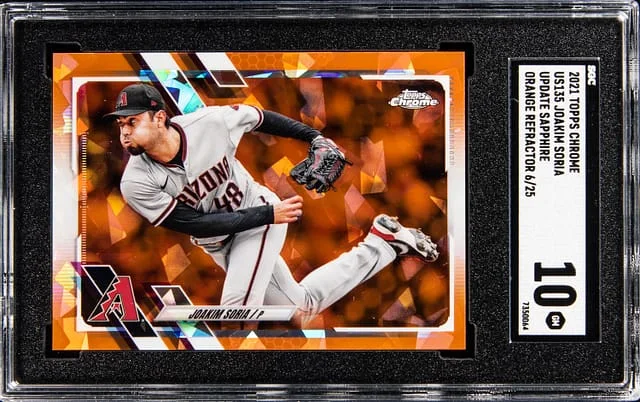 2021 Topps Chrome Update Sapphire Joakim Soria Orange Refractor #US135 card image