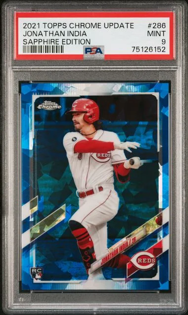 2021 Topps Chrome Update Sapphire Jonathan India Edition #286 card image