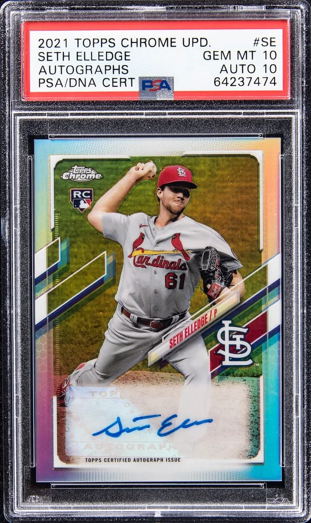 2021 Topps Chrome Update Seth Elledge Autograph #CUSA-SE card image