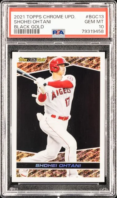 2021 Topps Chrome Update Shohei Ohtani Black Gold #BGC13 card image