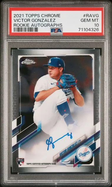 2021 Topps Chrome Victor Gonzalez Autograph #RA-VG card image