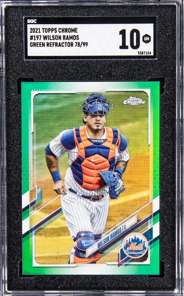 2021 Topps Chrome Wilson Ramos Green Refractor #197 card image
