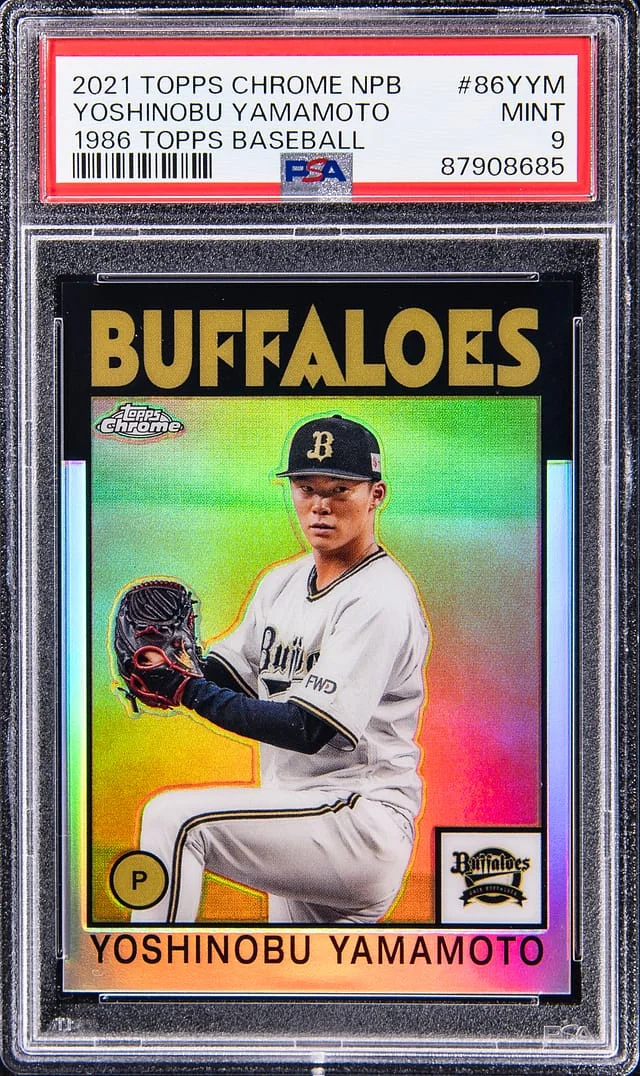 2021 Topps Chrome Yoshinobu Yamamoto NPB 1986 Topps Baseball #86YYM card image