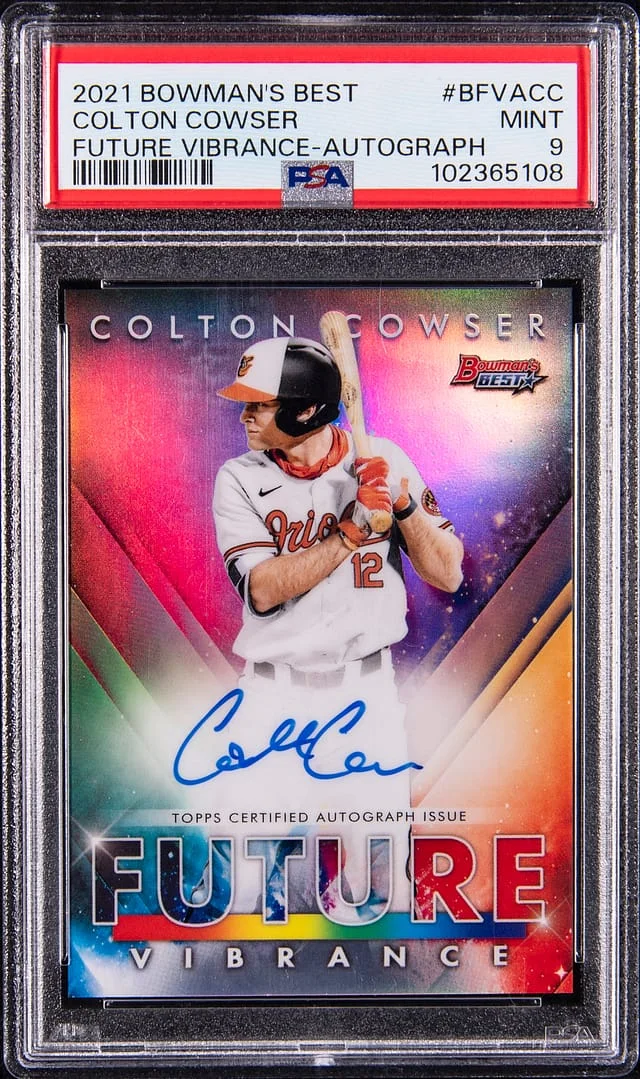 2021 Topps Colton Cowser Bowman's Best Future Vibrance Autograph #BFVA-CC card image