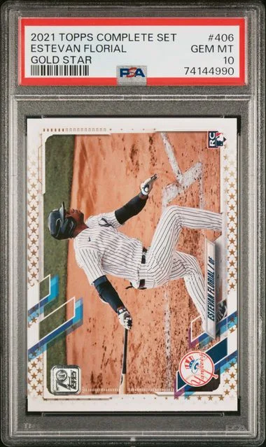 2021 Topps Complete Set Estevan Florial Gold Star #406 card image