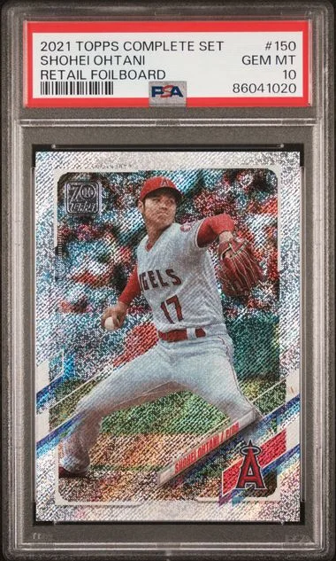 2021 Topps Complete Set Shohei Ohtani Retail Foilboard #150 card image