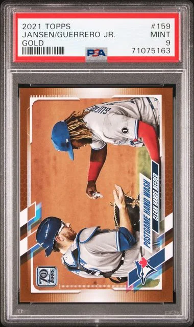 2021 Topps Danny Jansen/Vladimir Guerrero Jr. Gold #159 card image