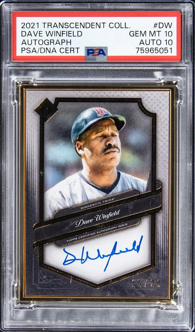 2021 Topps Dave Winfield Transcendent Collection Autograph #TCA-DW card image