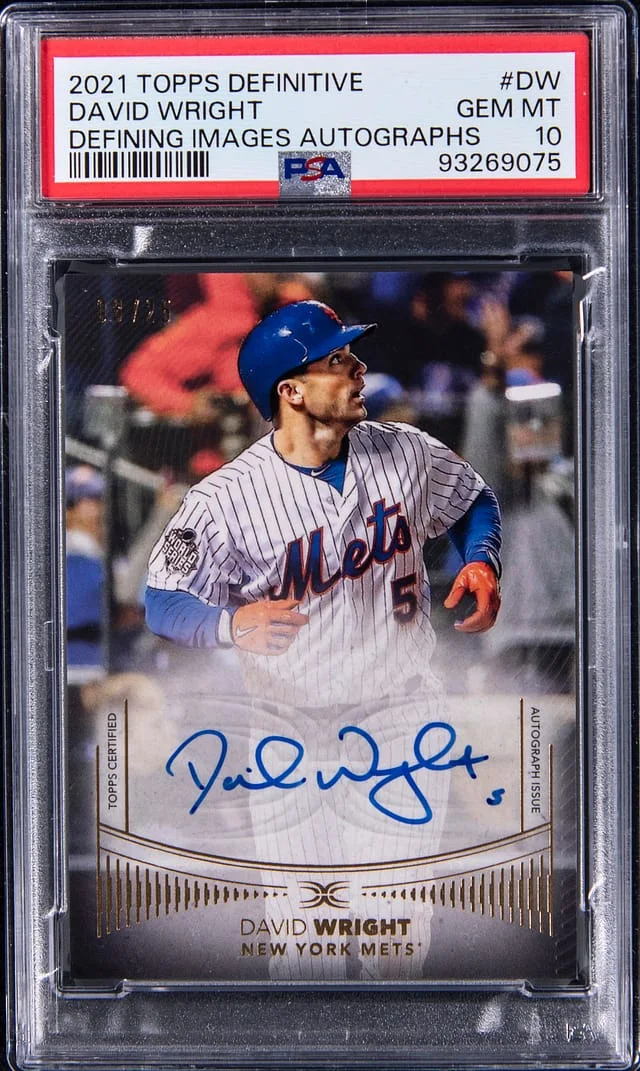 2021 Topps David Wright Definitive Defining Images Autographs #DIA-DW card image
