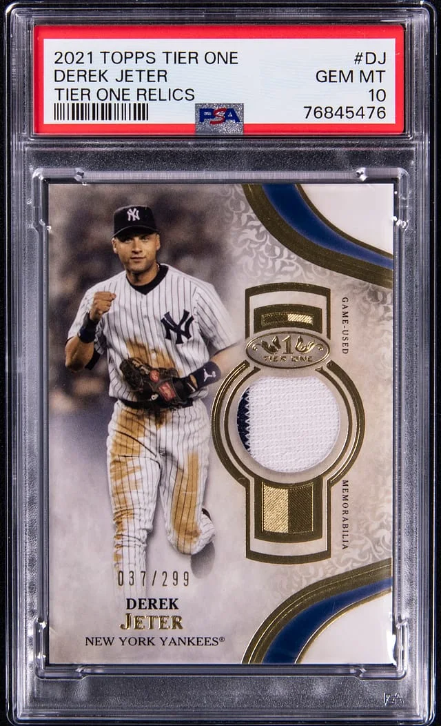 2021 Topps Derek Jeter Tier One Relics #DJ card image