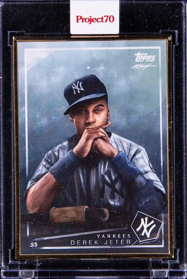 2021 Topps Derek Jeter - Topps Encased Project70 Chuck Styles Gold Frame #540 card image