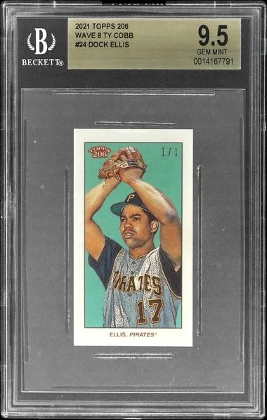 2021 Topps Dock Ellis 206 Wave 8 Ty Cobb #24 card image