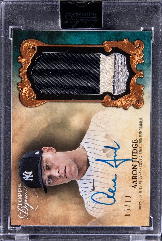 2021 Topps Dynasty Aaron Judge Autograph Patch #DAP-AJ2 card image
