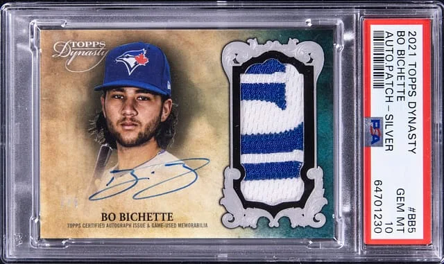 2021 Topps Dynasty Bo Bichette Autograph Patch Silver #BB5 card image