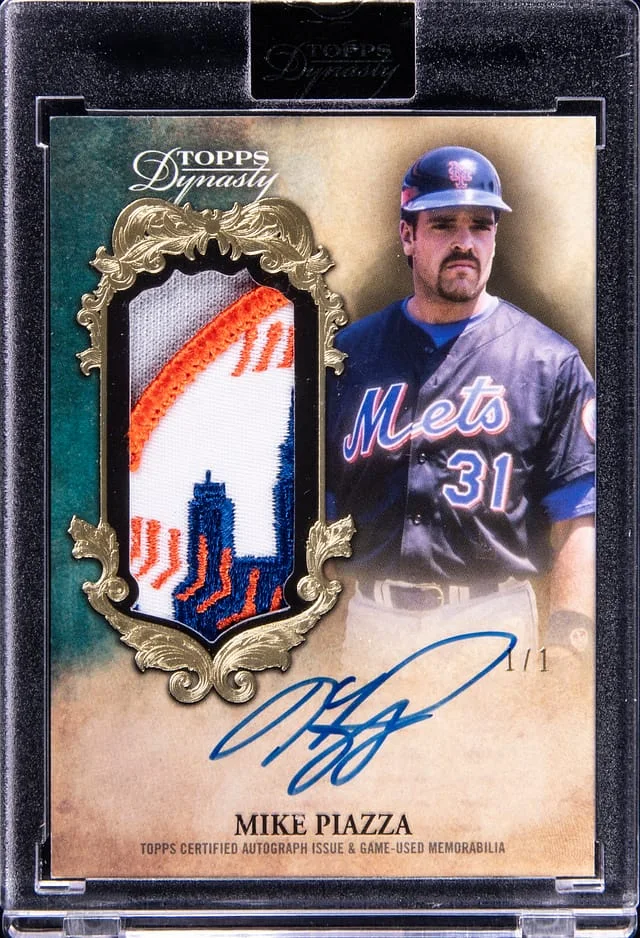 2021 Topps Dynasty Mike Piazza Autograph Patch #DAPV-MP1 card image