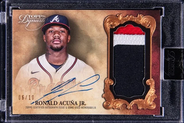 2021 Topps Dynasty Ronald Acuna Jr. Autograph Patch #DAP-RAJ1 card image