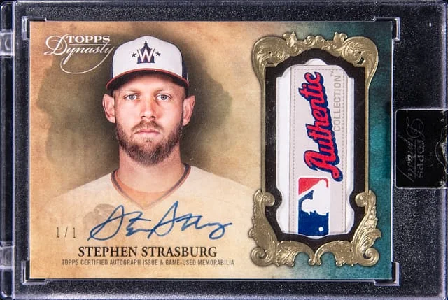 2021 Topps Dynasty Stephen Strasburg Autograph Patch #DAP-SST5 card image