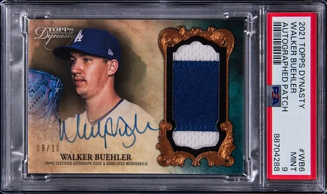 2021 Topps Dynasty Walker Buehler Autographed Patch #DAP-WB6 card image